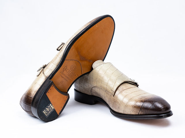 Doppel Monk Strap Croco