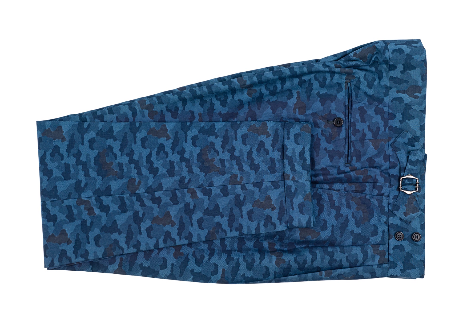 Anzug Einreiher Camouflage Blau