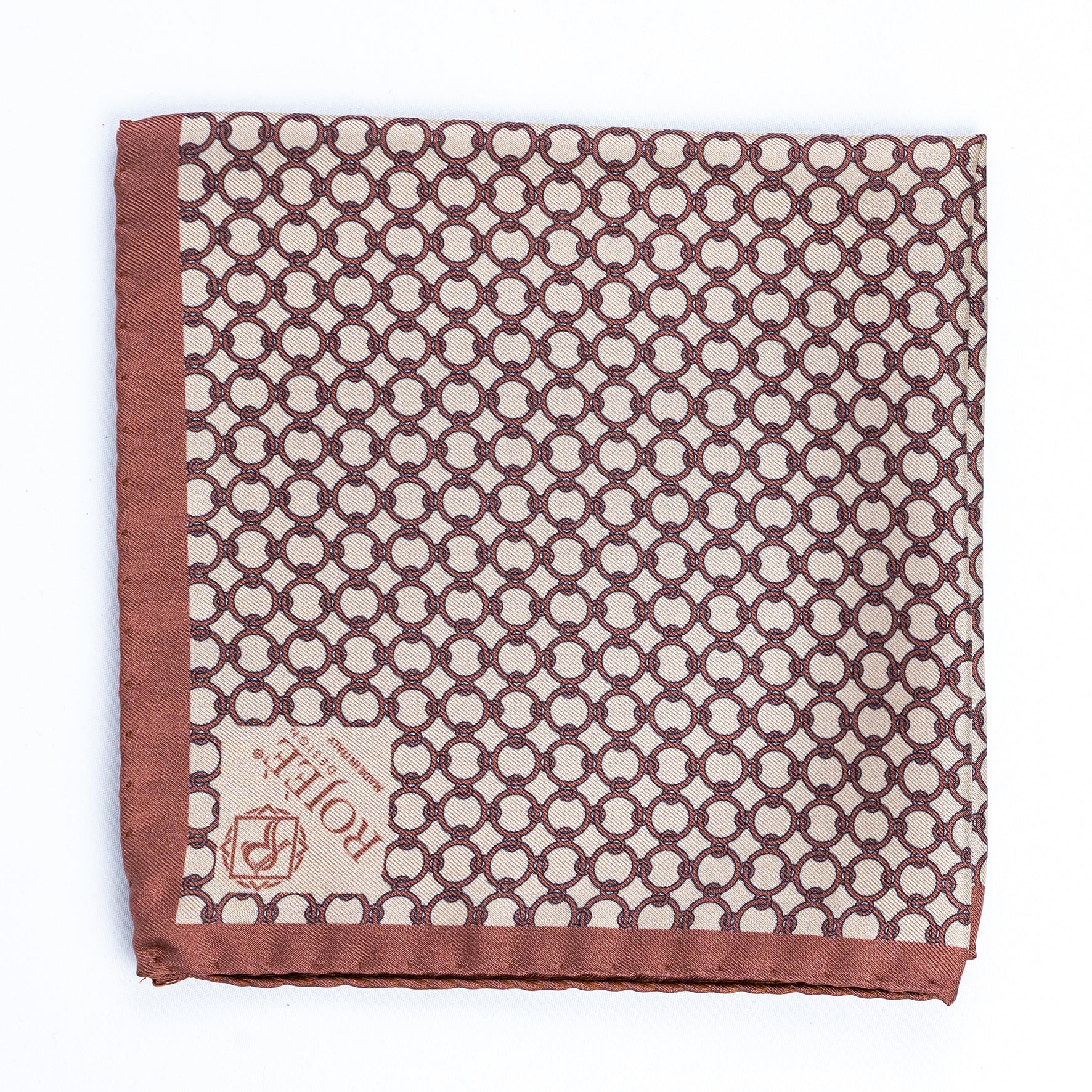 Elegantes Einstecktuch aus 100 % Seide, Made in Italy.