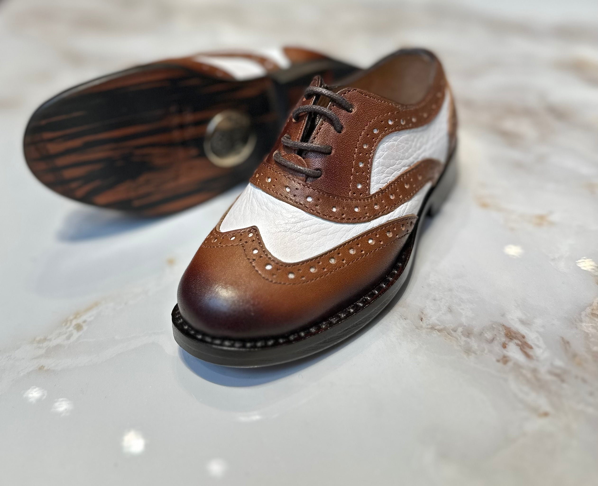 leather lace-up shoes