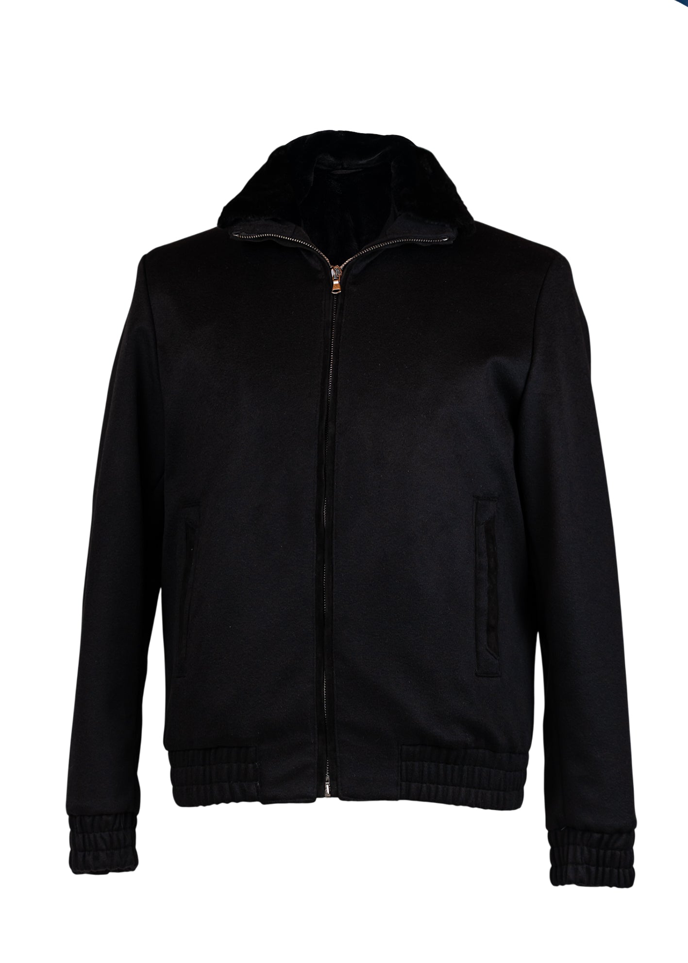 ROJÈÈ DESIGN – Cashmere Loro Piana  Fabric & Raccoon Fur Jacket
