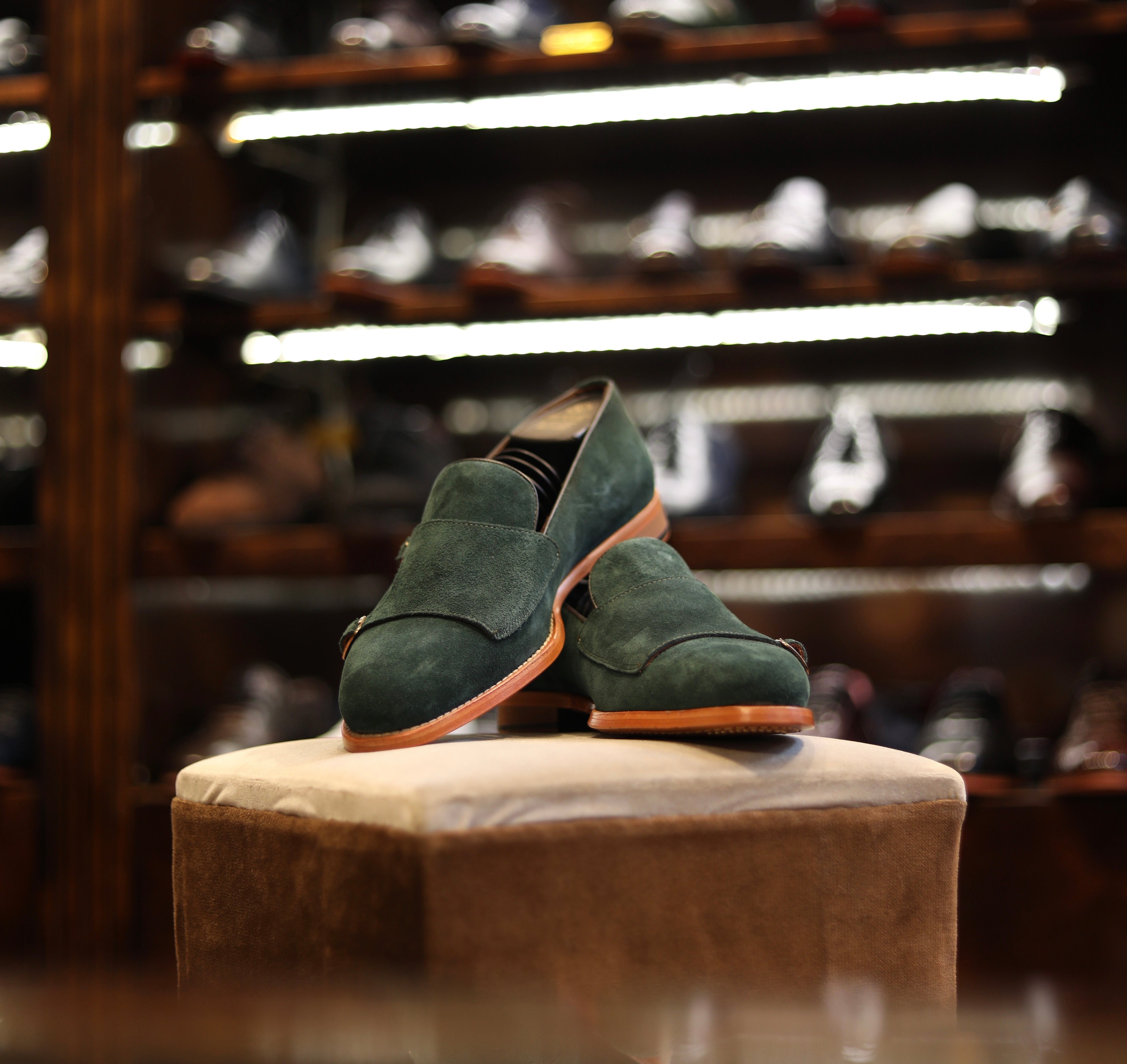 Suede Shoes Double Buckle