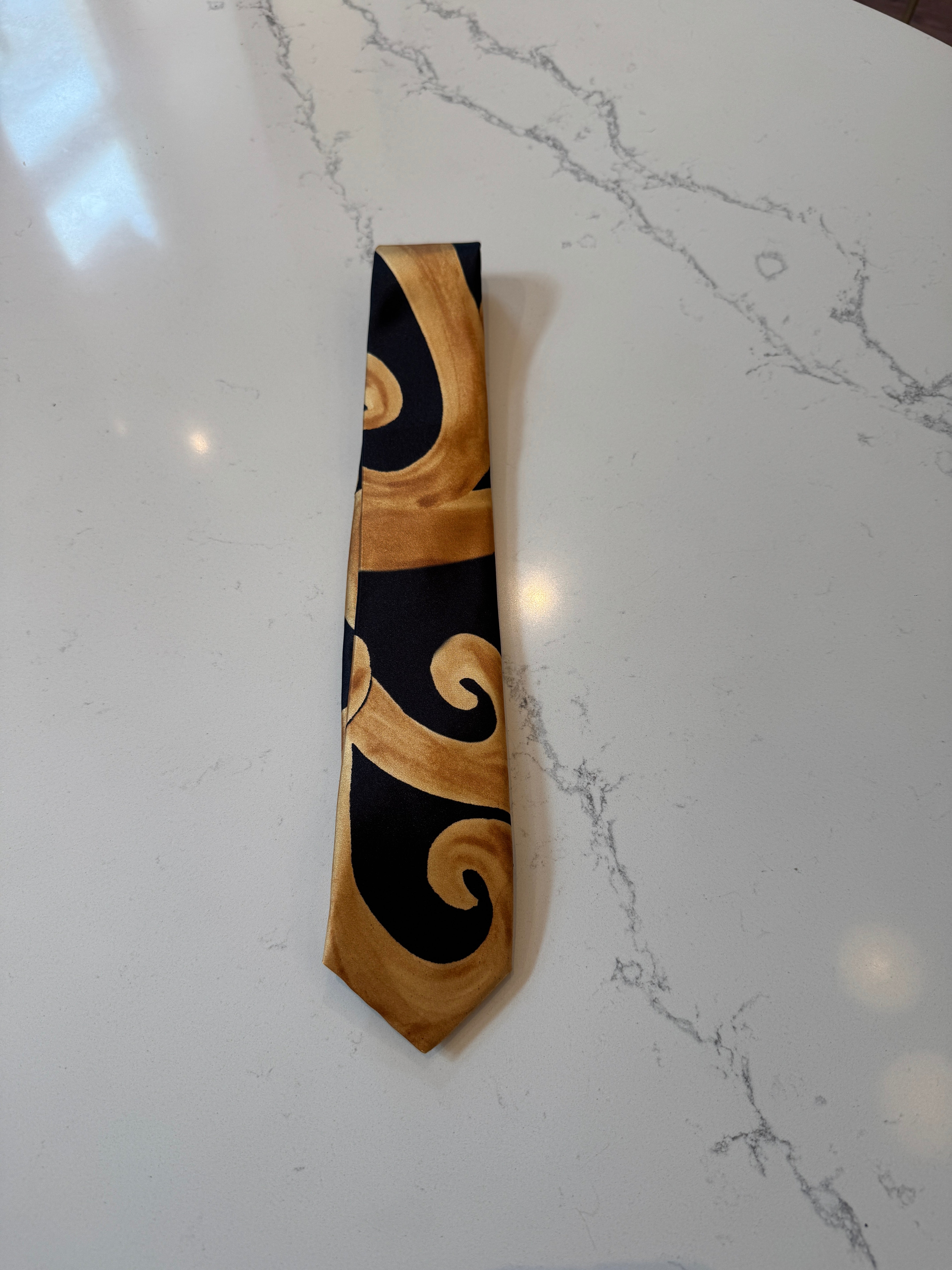 Krawatte Schwarz & Gold