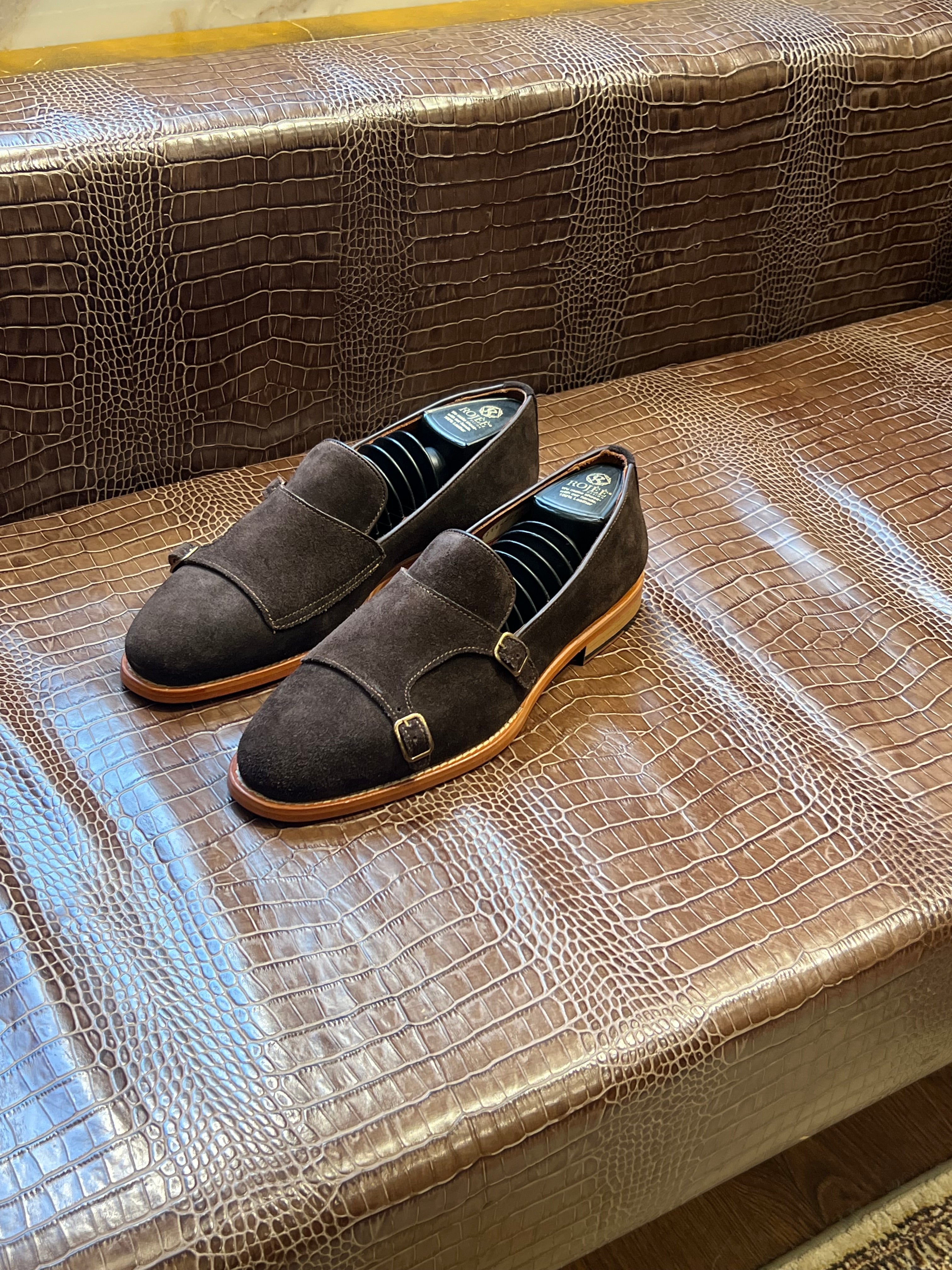Suede Shoes Double Buckle