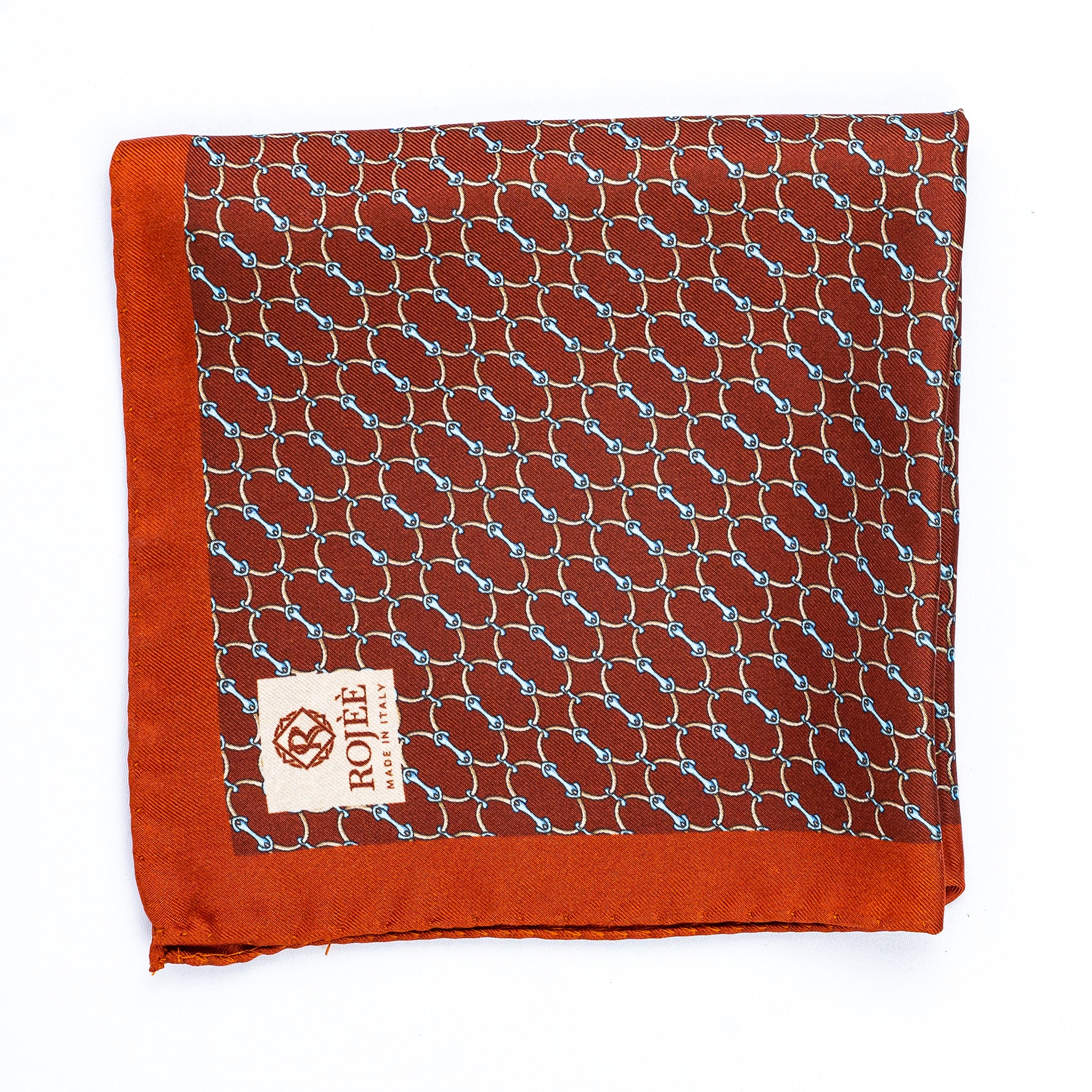 Elegantes Einstecktuch aus 100 % Seide, Made in Italy.
