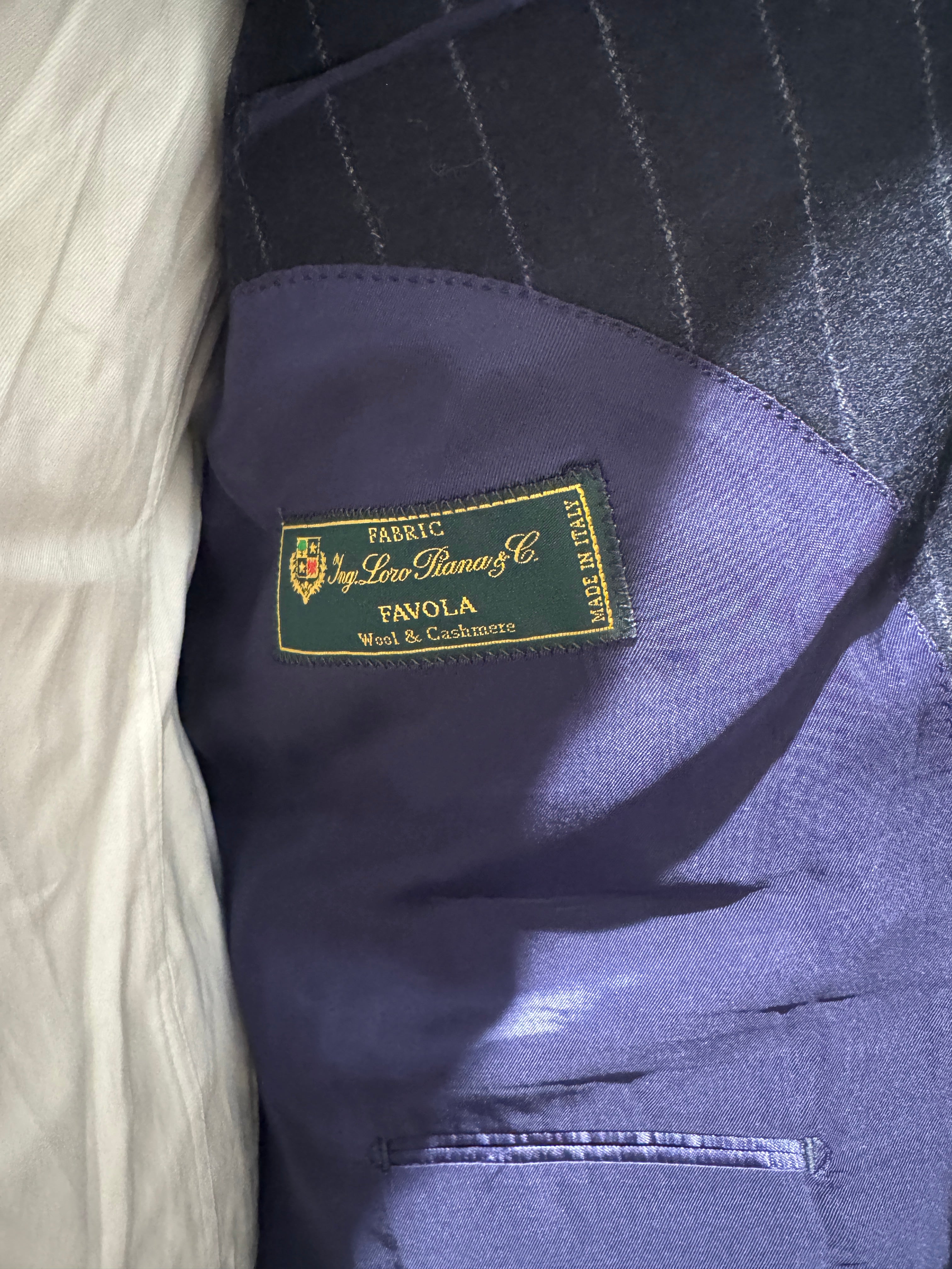 Anzug ein Reiher Nadelstreifen Blau