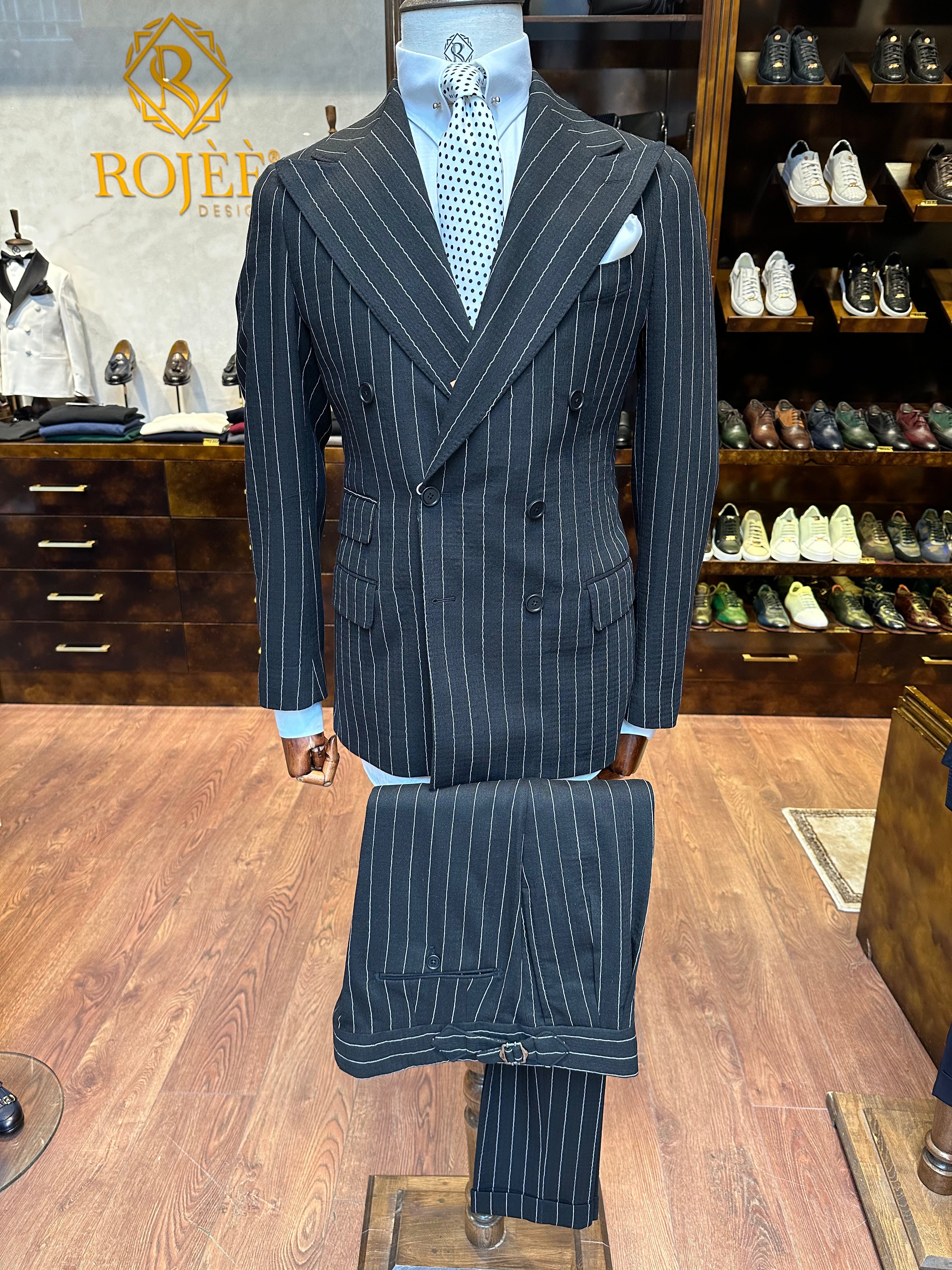 pinstripe suit