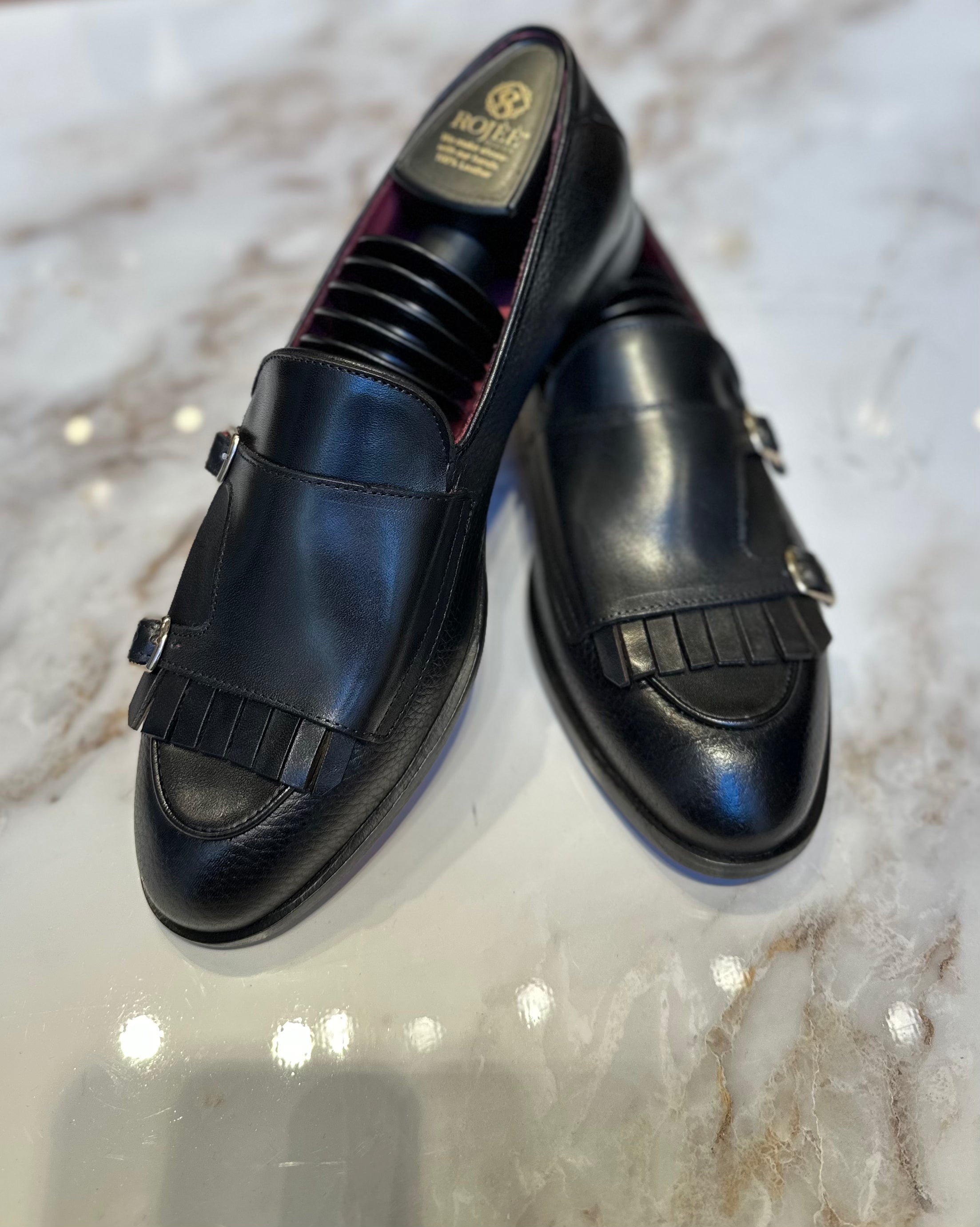 loafers with double buckle