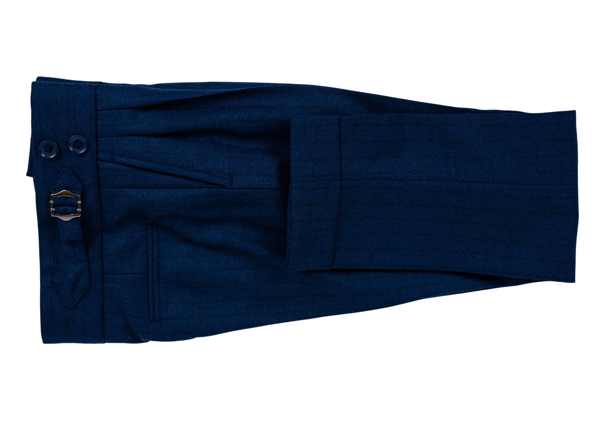 Anzug Blaue Nadelstreifen Flanell Stoff