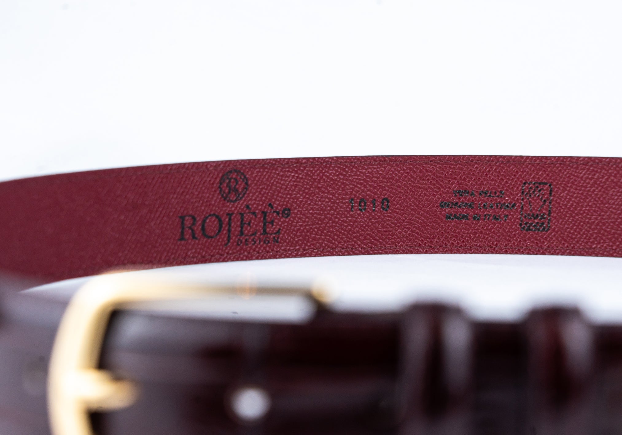 Ledergürtel aus echtem Leder mit Crocoprägung – Made in Italy