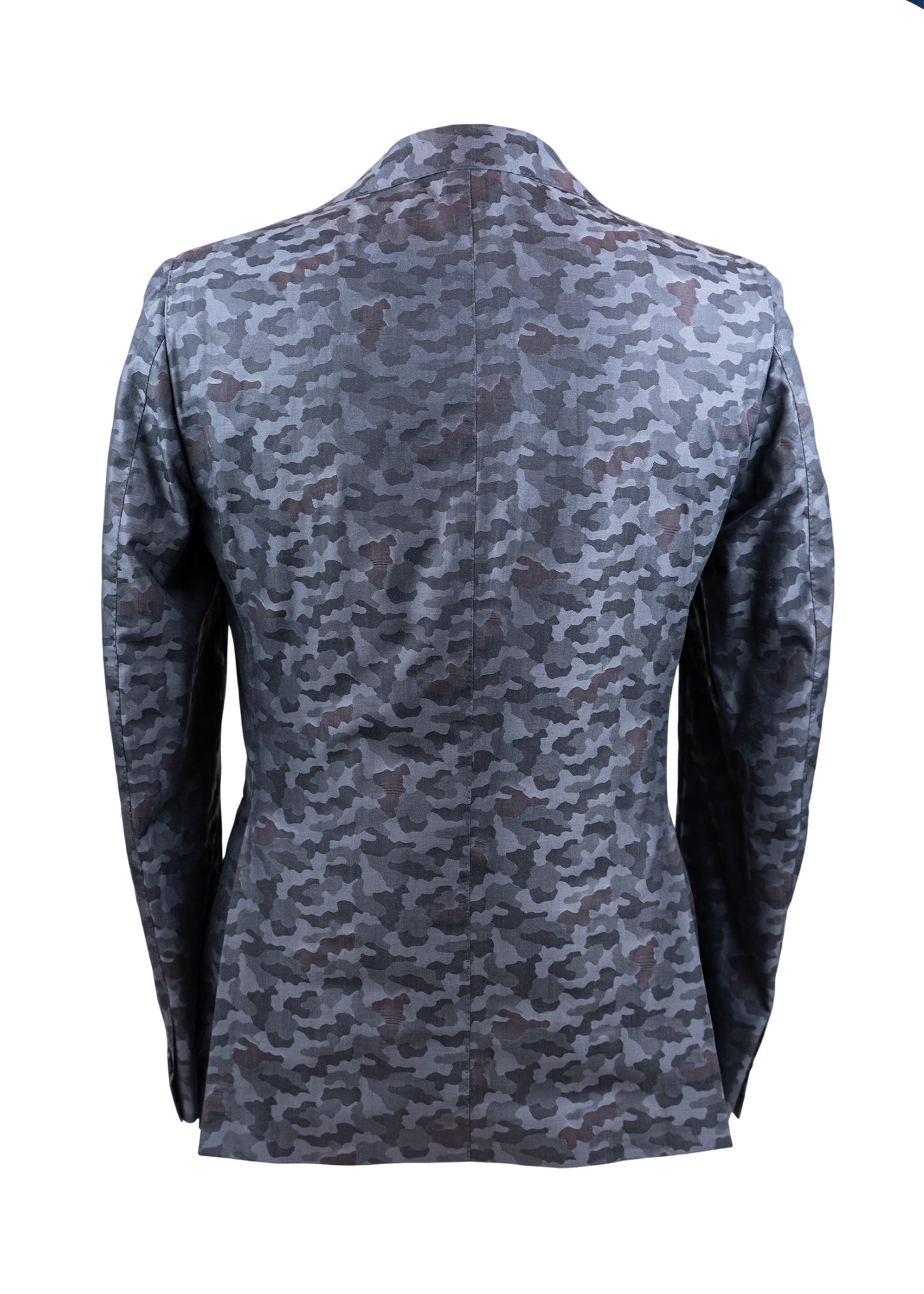 Anzug Einreiher Camouflage Schwarz/Grau