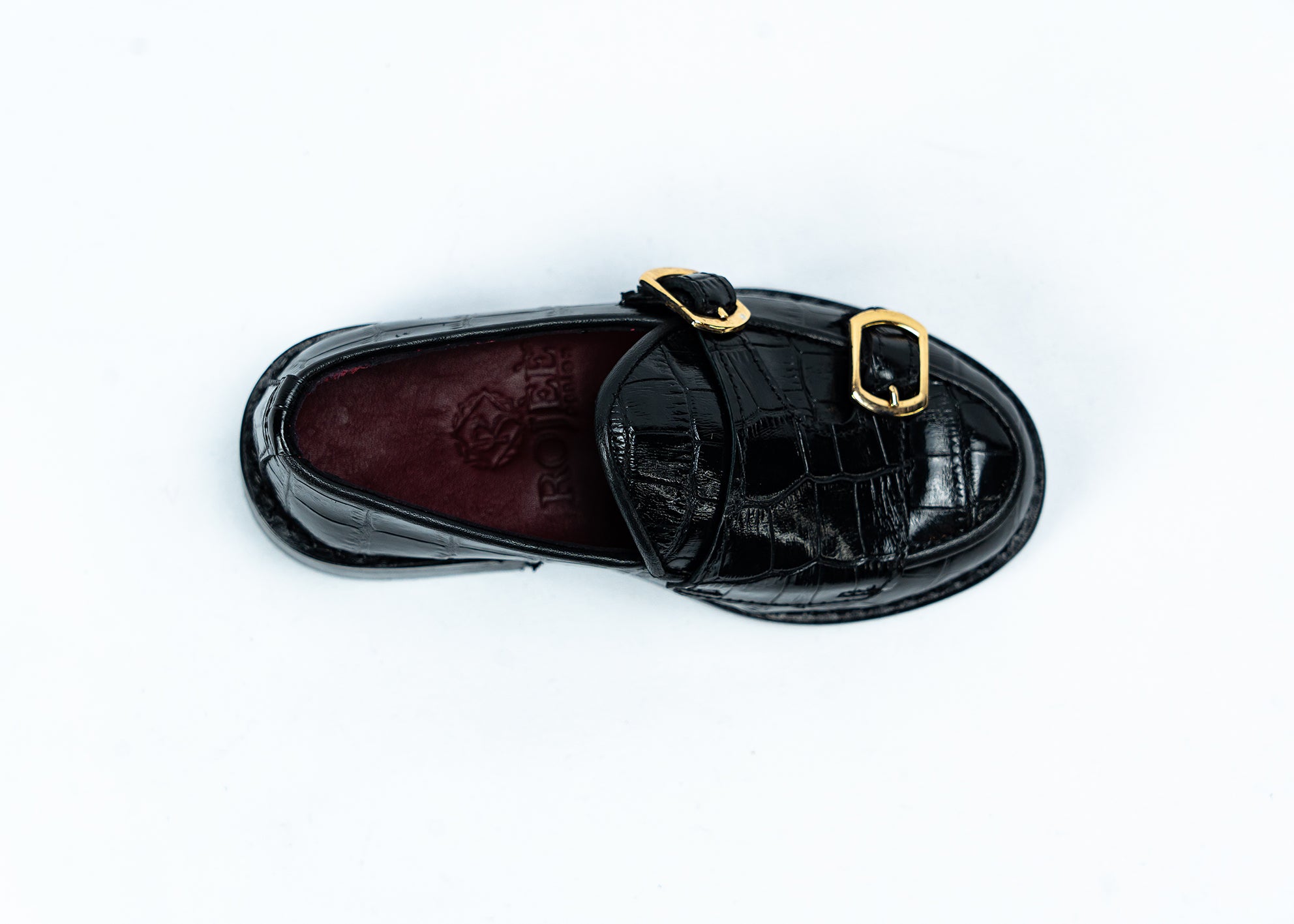 Junior Slipper aus Crocco Prägung Leder