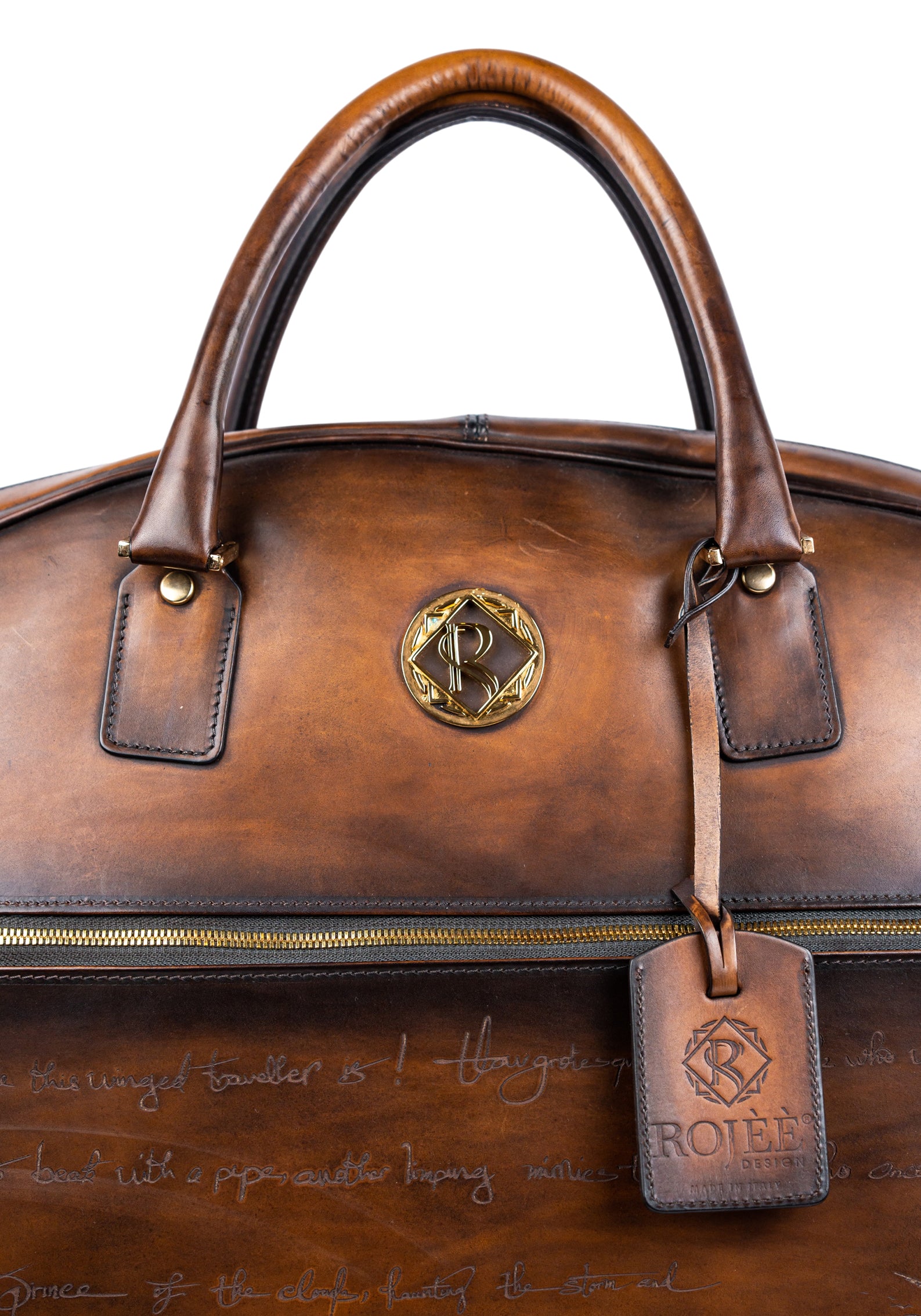Anzug Tasche Braun Mit Gravur