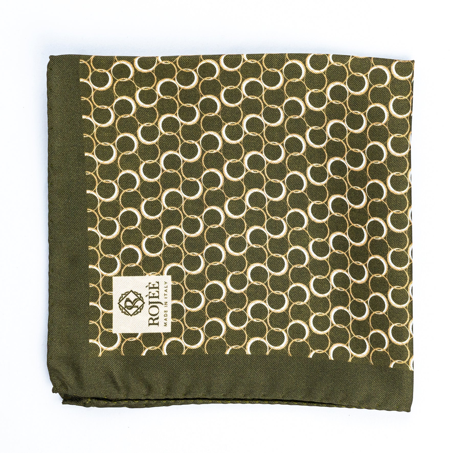 Elegantes Einstecktuch aus 100 % Seide, Made in Italy.