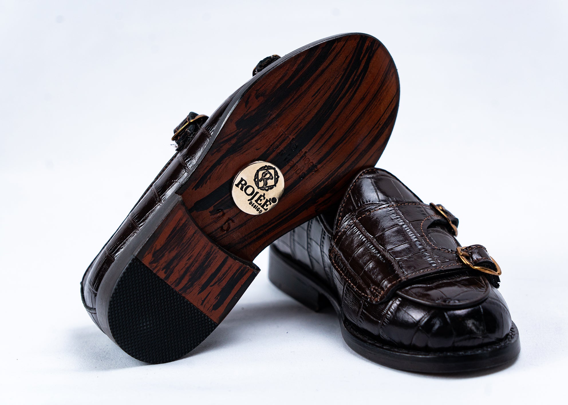 Junior Slipper aus Crocco Prägung Leder