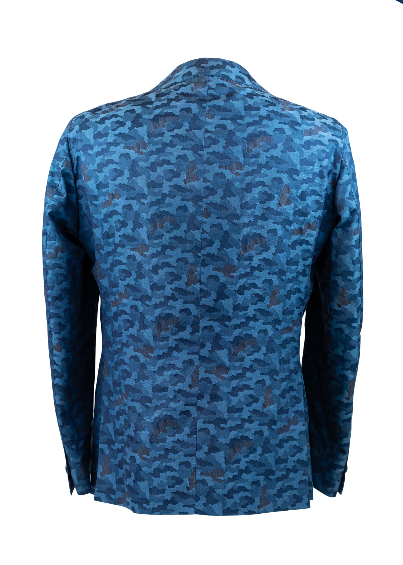 Anzug Einreiher Camouflage Blau