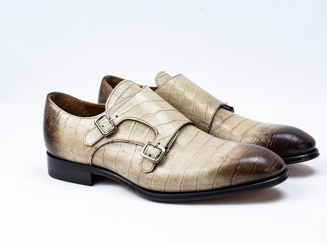 Doppel Monk Strap Croco