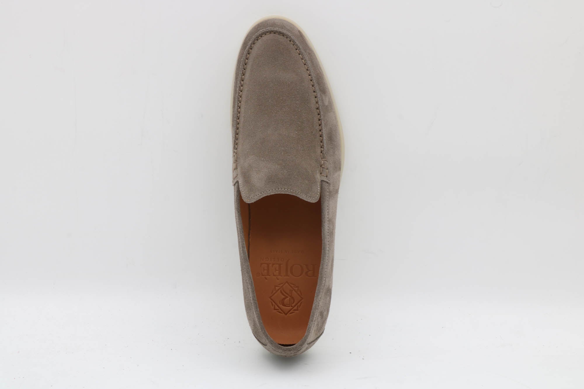 Eleganter Damen-Loafer Farbe Taupe