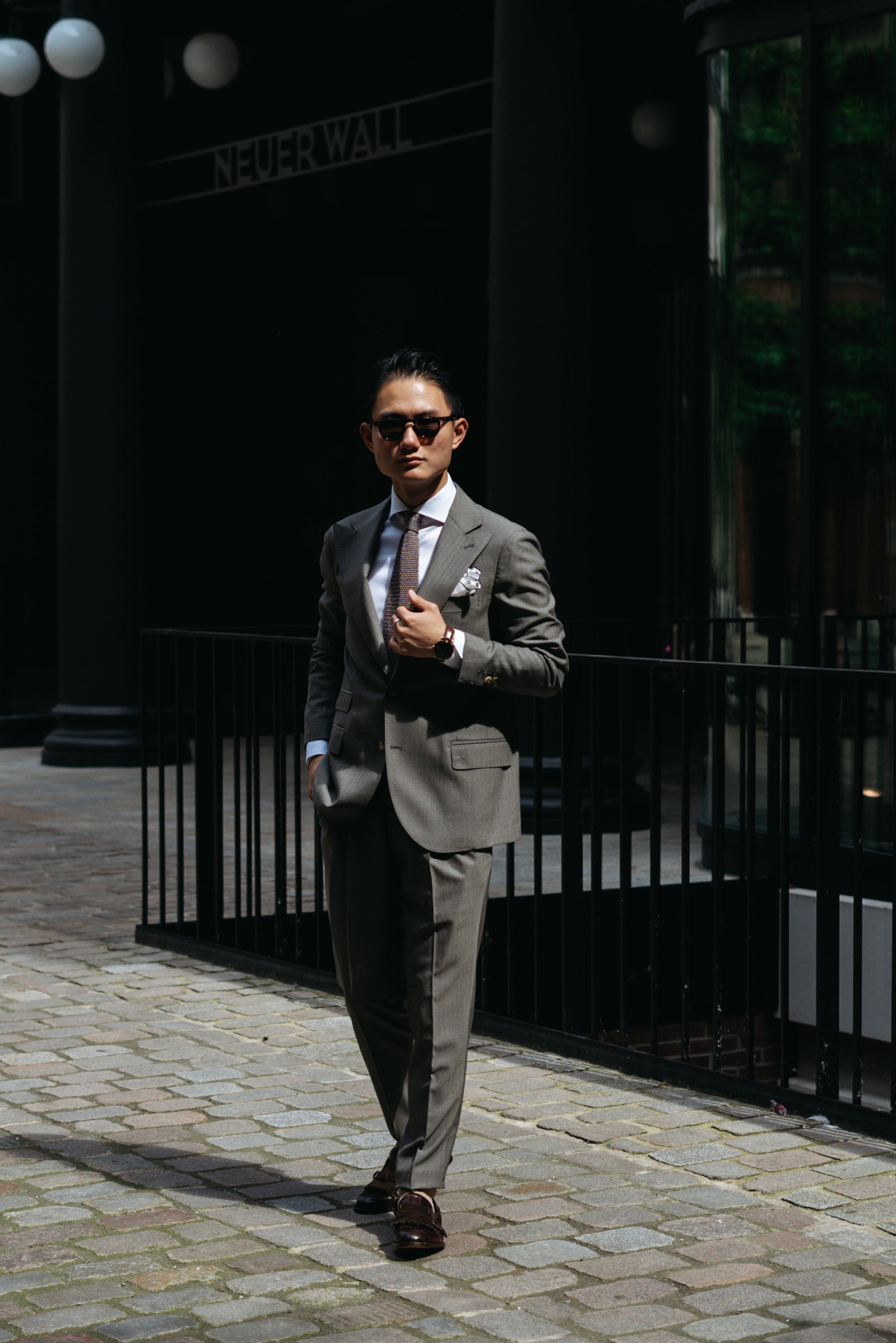 Suit Single-Breasted Gray/Brown