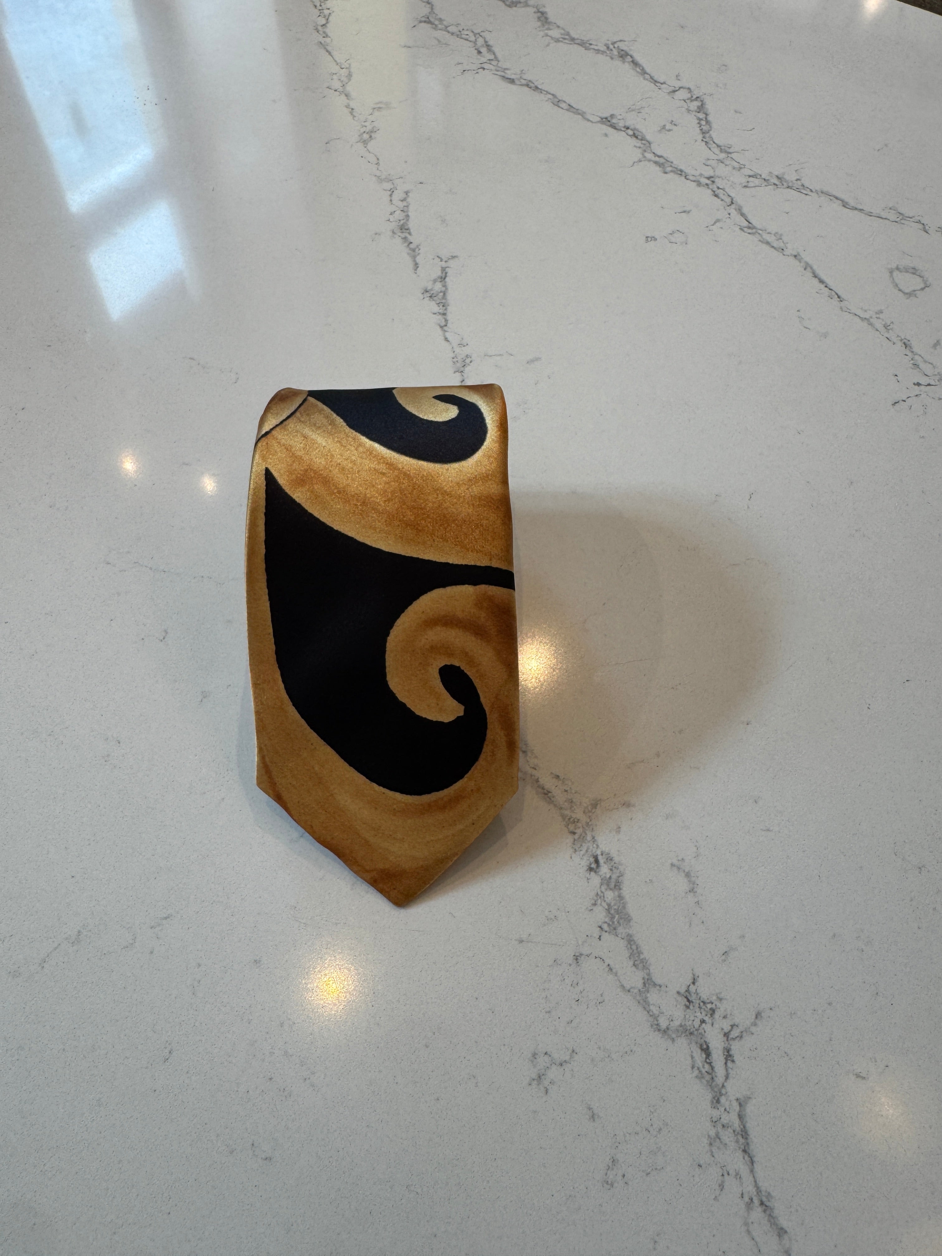 Krawatte Schwarz & Gold
