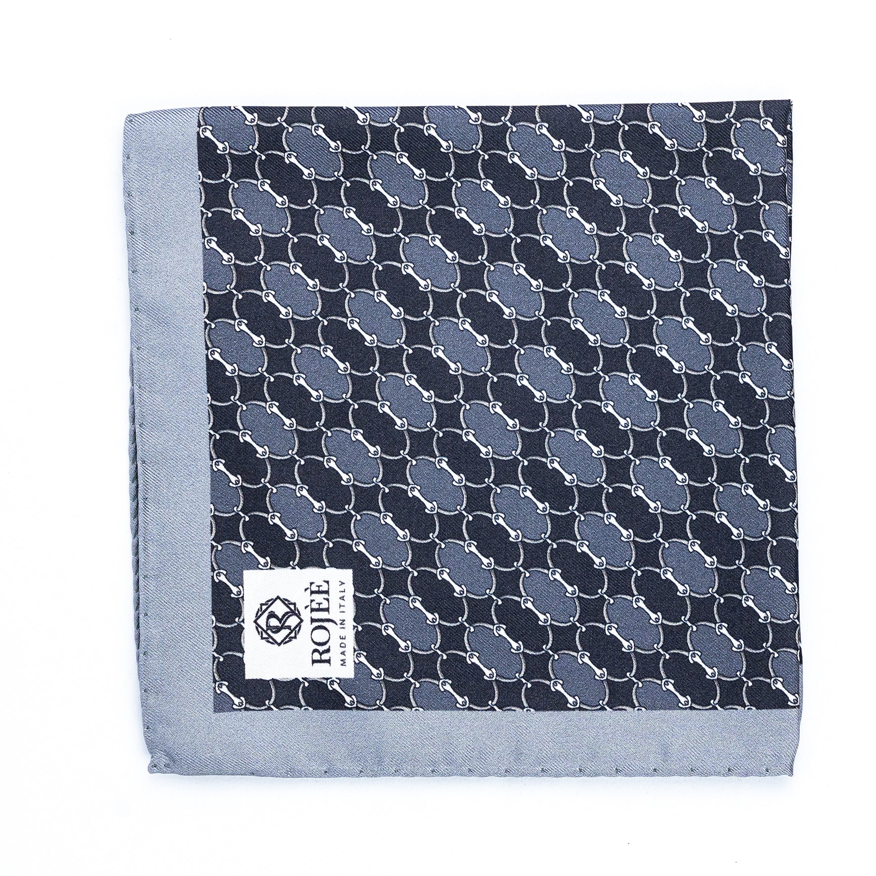 Elegantes Einstecktuch aus 100 % Seide, Made in Italy.