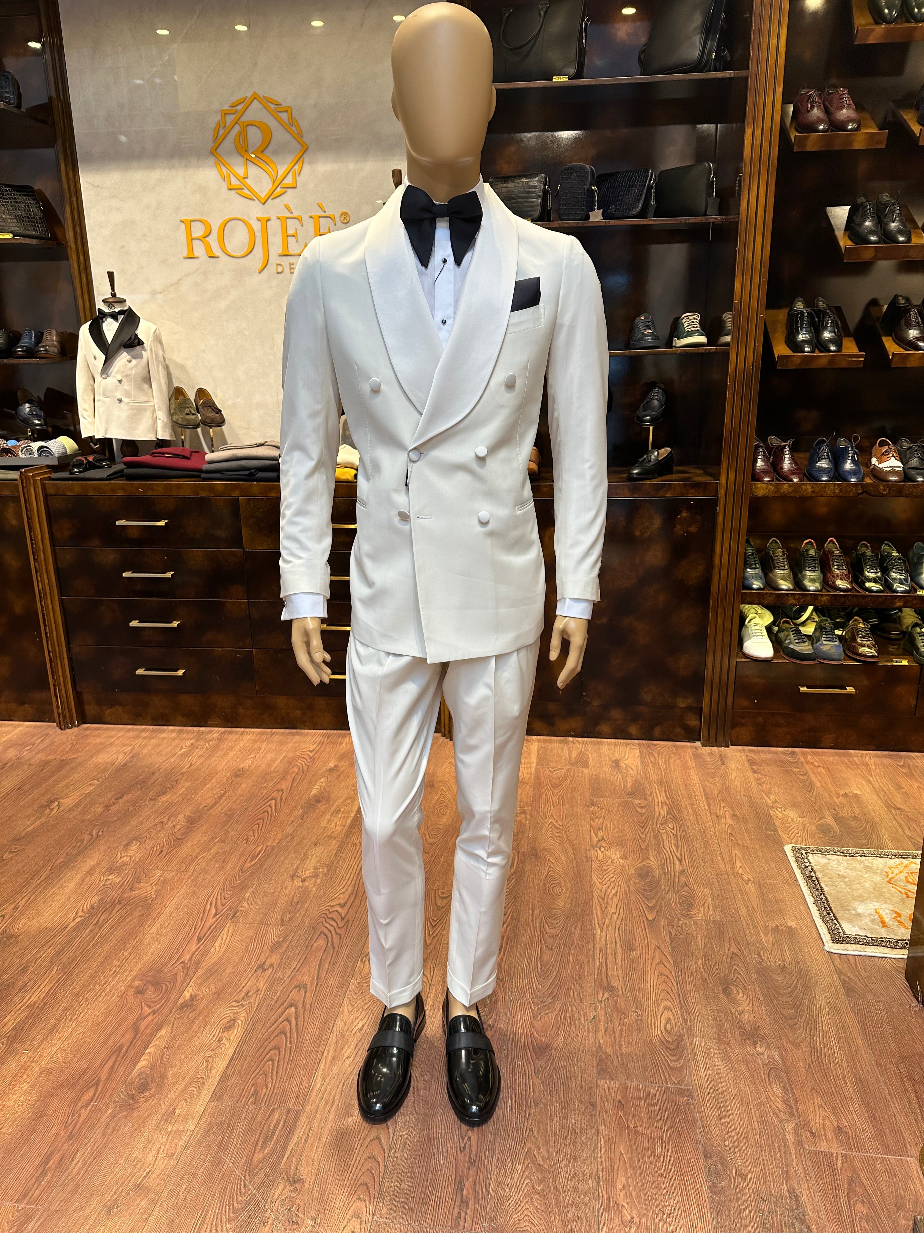 Tuxedo double-breasted shawl collar