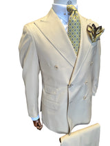 Suit Double-breasted Beige