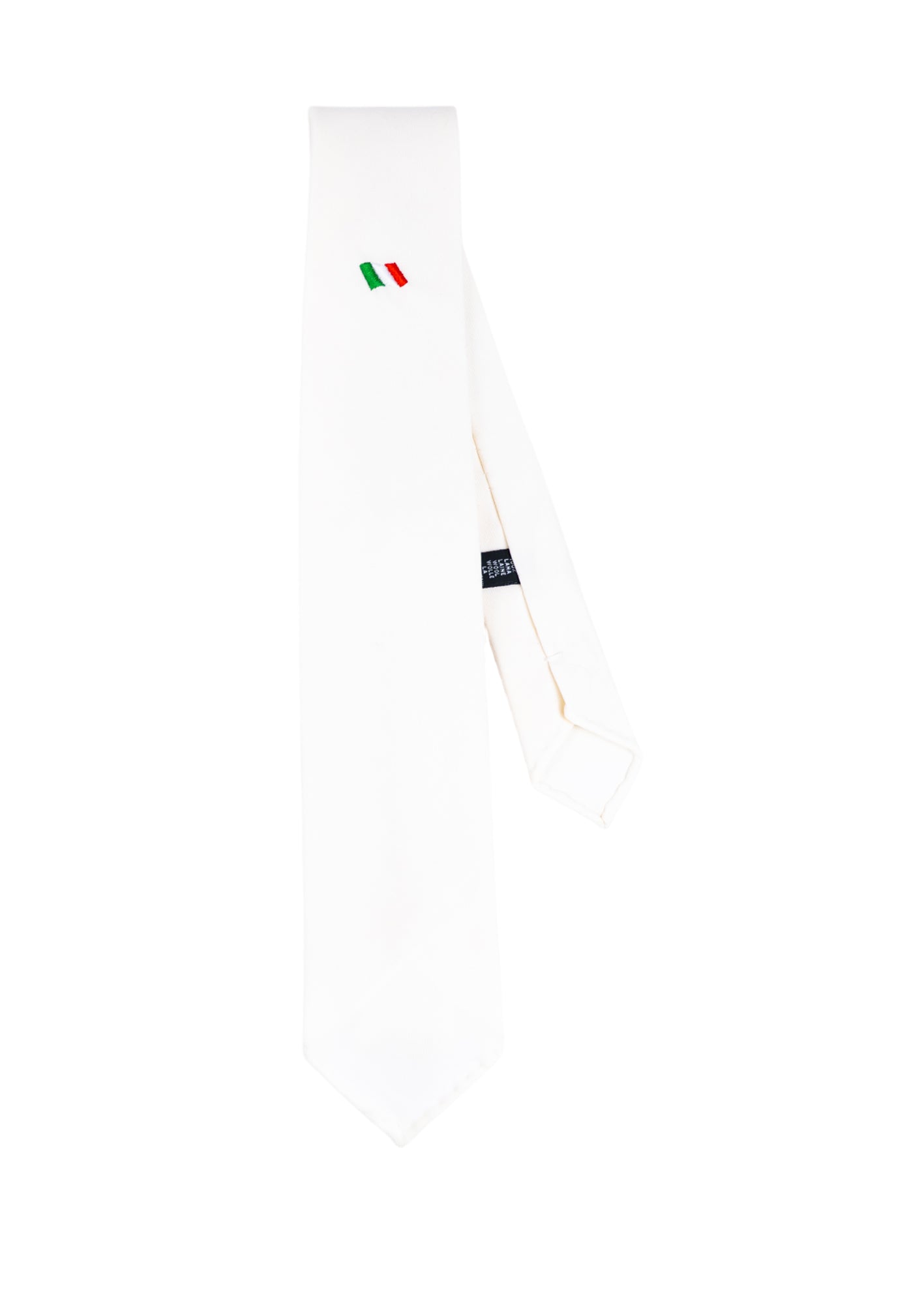Handgefertigte Krawatte aus hochwertigem Super-140s-Gewebe, gefertigt in Italien aus 100 % Merinowolle.