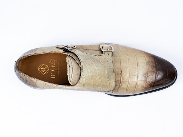 Doppel Monk Strap Croco