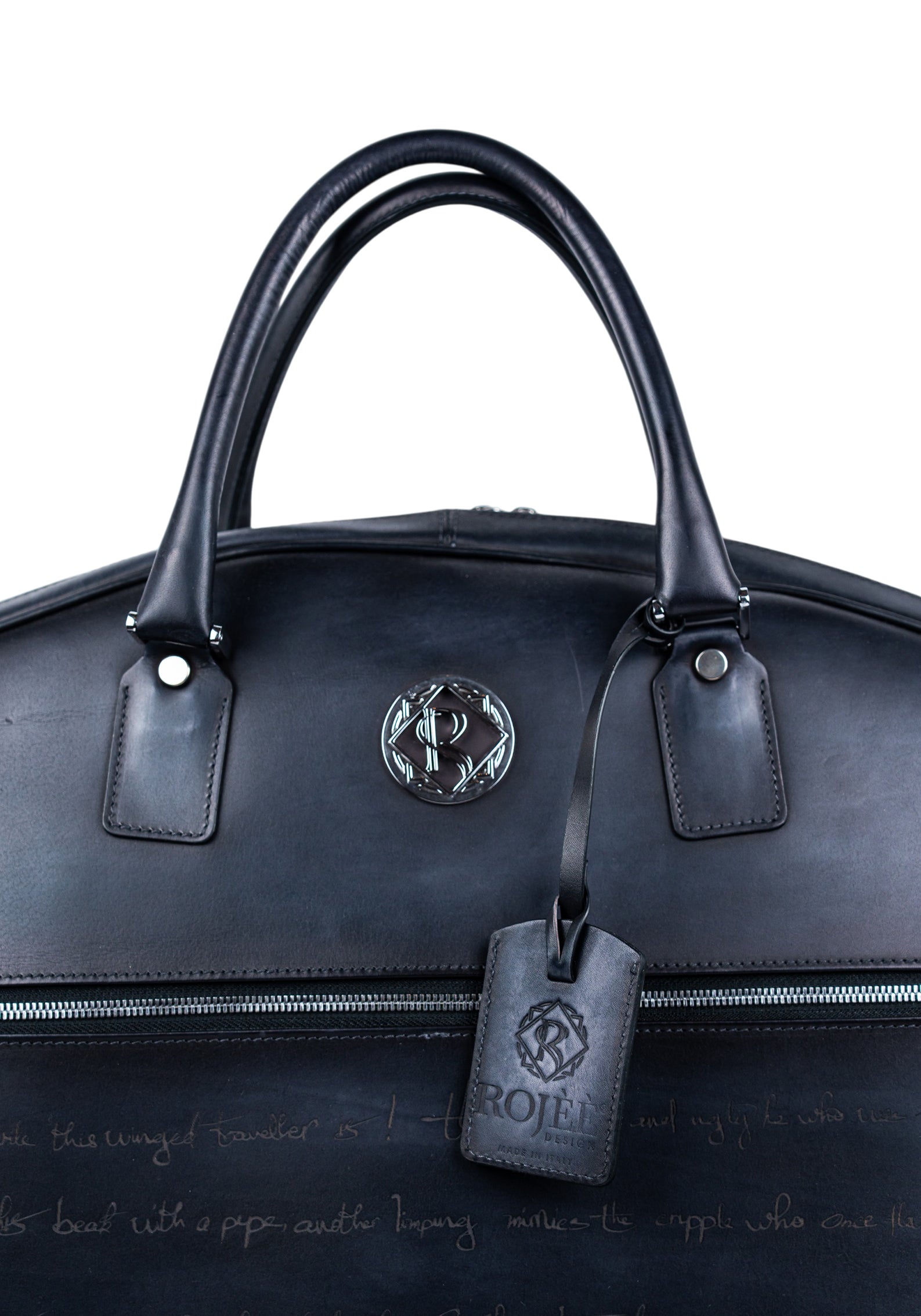 Anzug Tasche Schwarz Mit Gravur