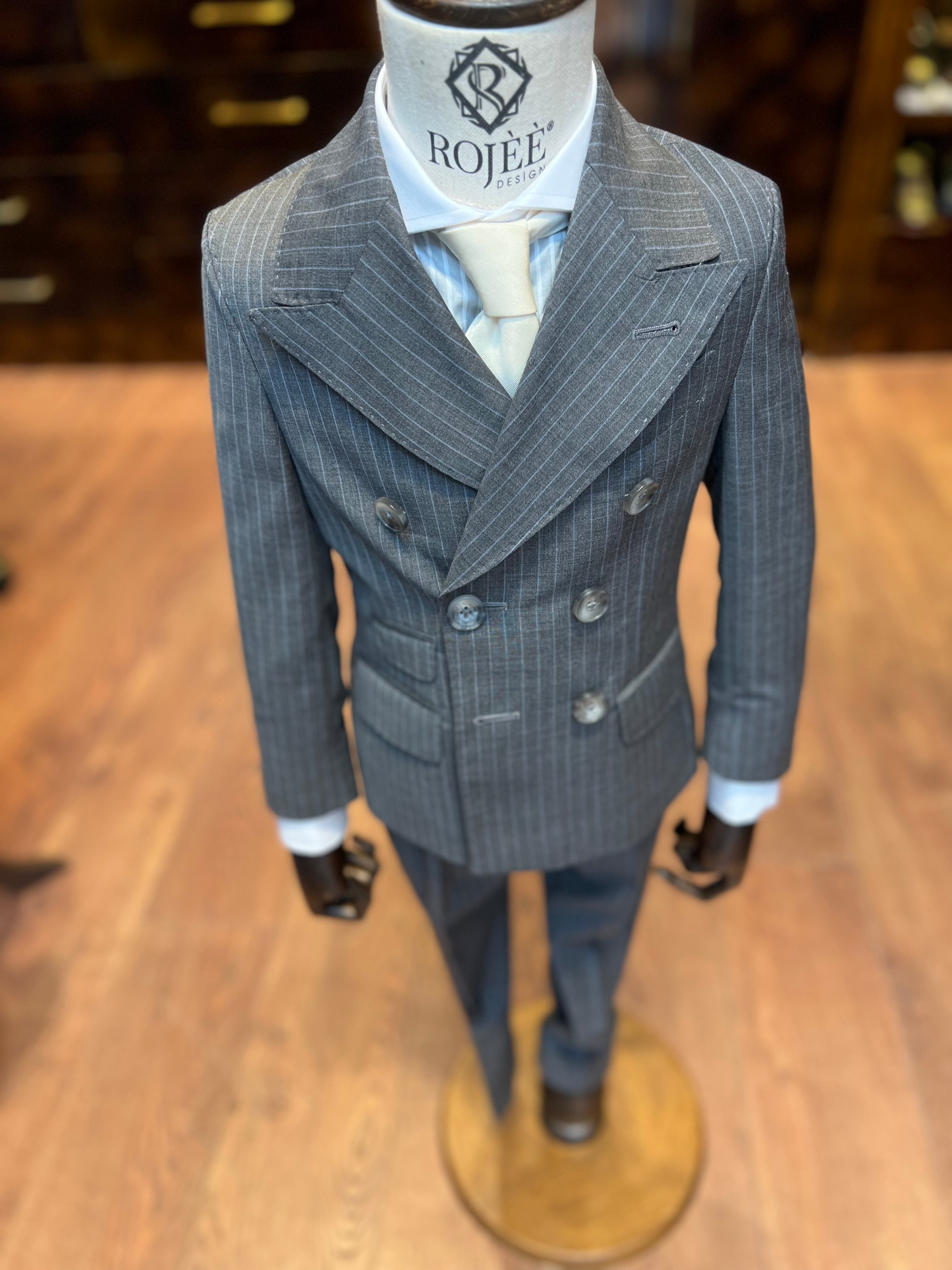 Suit Gray Pinstripe