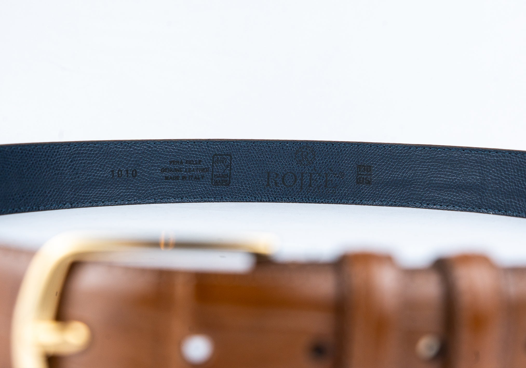 Ledergürtel aus echtem Leder mit Crocoprägung – Made in Italy