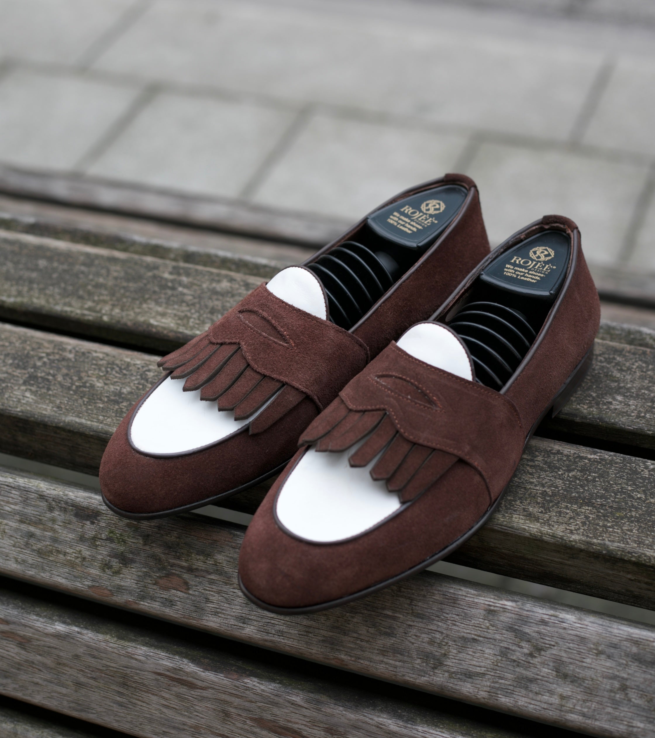 suede shoes with fringes