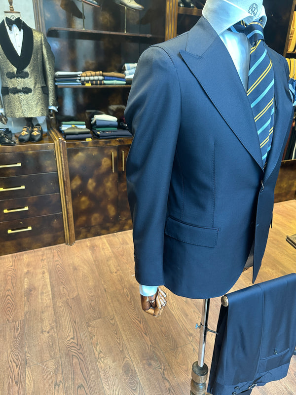 Single-breasted suit navy blue