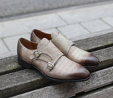 Doppel Monk Strap Croco