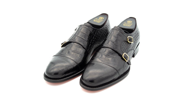 Doppel Monkstrap mit Croco